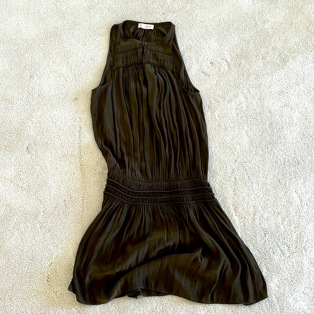 RAMY BROOK XS olive/dark green mini dress